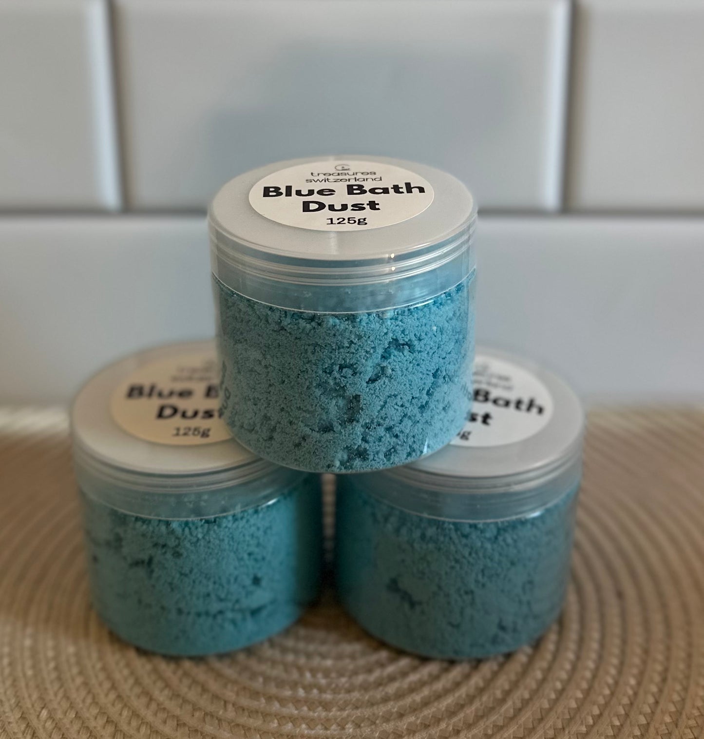 Blue Bath Dust 125g jar (unscented)
